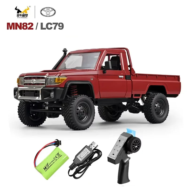 MN82 1:12 Retro with LED Lights, Full Scale Analog LC79, Four-wheel RC Car