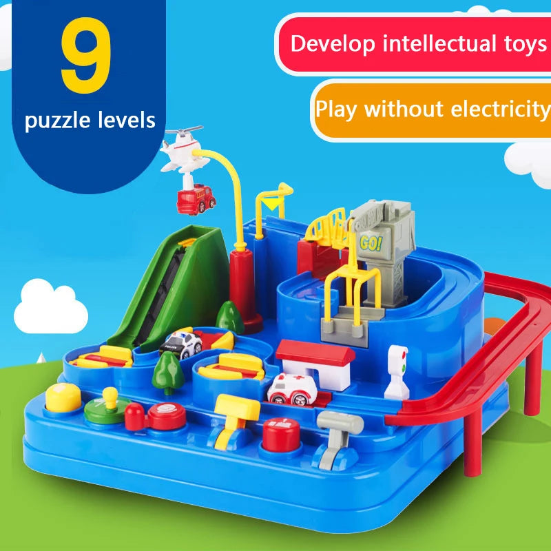 Racing Rail Car for Children Adventure Game Mechanical Interactive Train