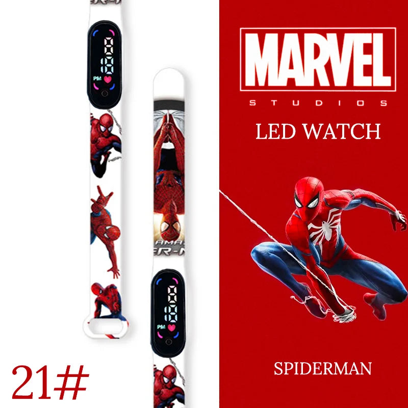 Spiderman Kid's Waterproof Children Digital Watch Boys LED Clock