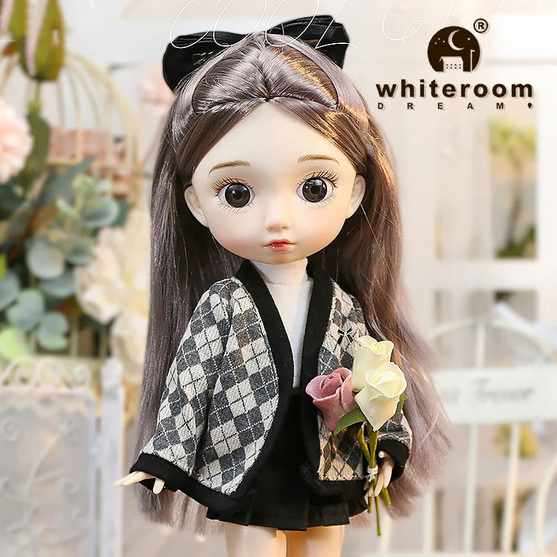 Dolls Toys Girl Doll Big Head Cute Baby Festival Gift Reborn Kids Dolls For Girls 25cm