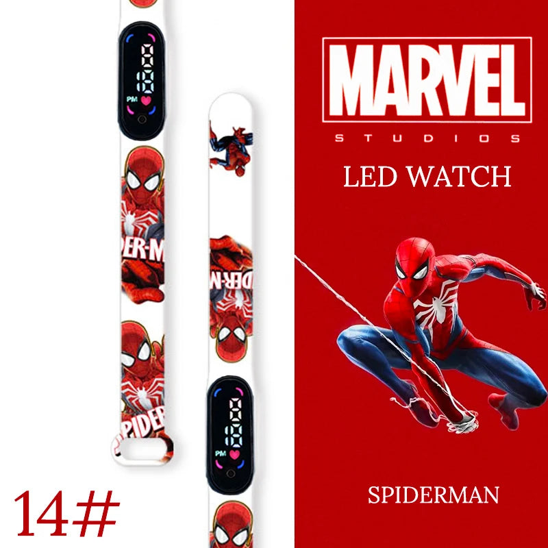 Spiderman Kid's Waterproof Children Digital Watch Boys LED Clock