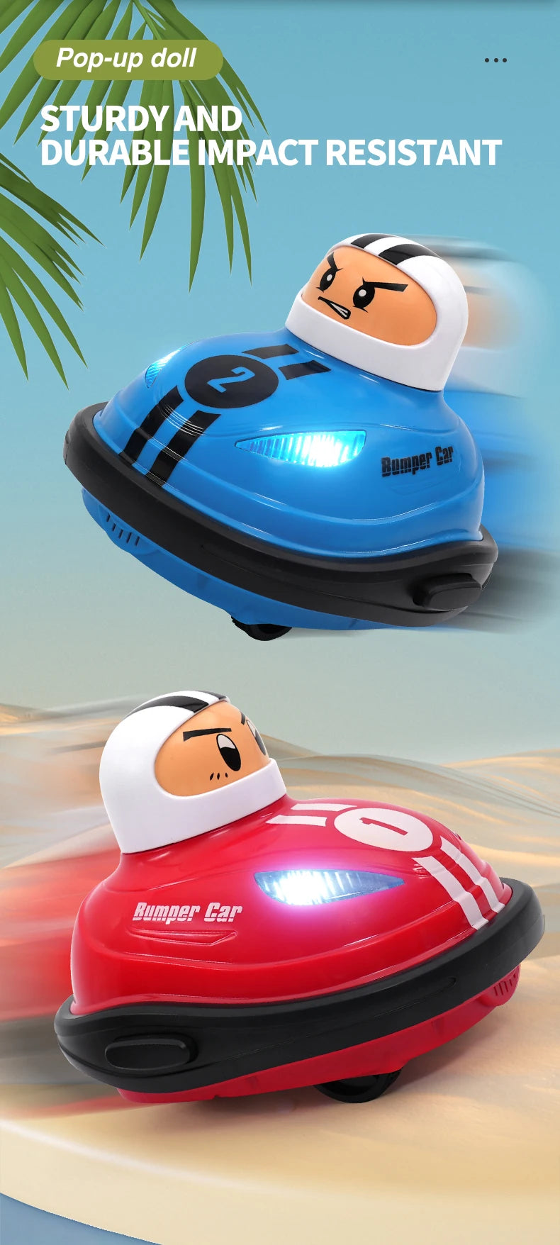 Car Pop-up Doll Crash Bounce Ejection Light Children's Remote Control Toys