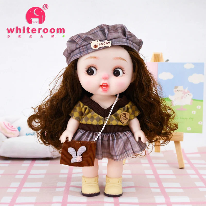 Dolls Toys Girl Doll Big Head Cute Baby Festival Gift Reborn Kids Dolls For Girls 25cm
