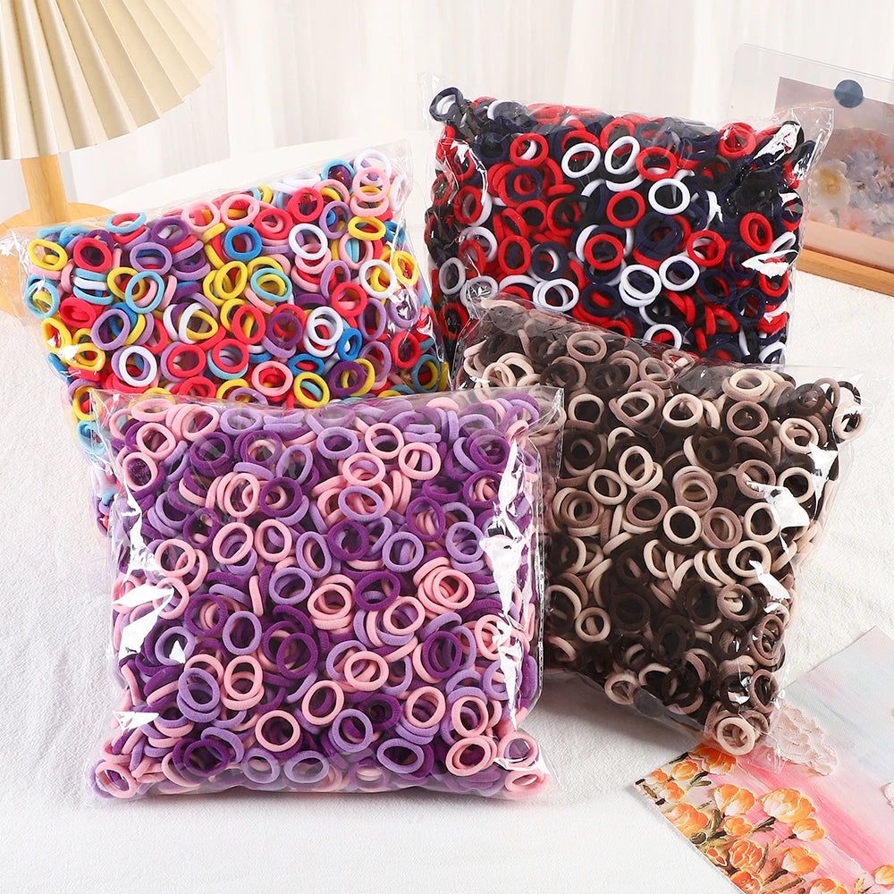 20/50/100Pc Elastic Hair Bands Girls Hair Accessories Mini Colorful Nylon Headband Kids Ponytail Holder Scrunchie Ornaments Gift