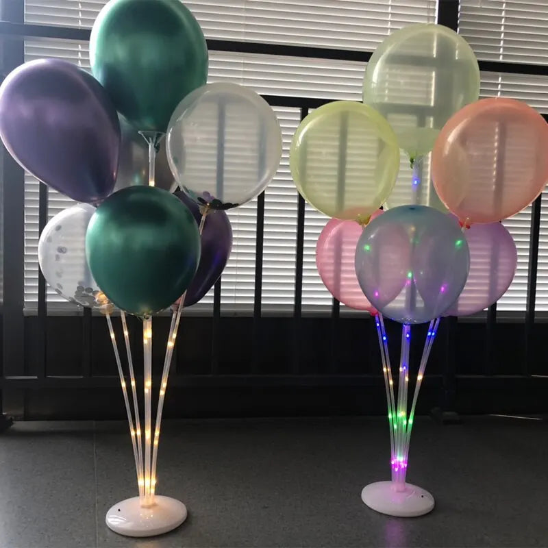 LED Light Balloons Stand Glow LED Baloon Column for Baby Shower Birthday Party Decor Wedding Ballon Stand Accessories