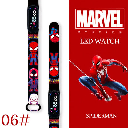 Spiderman Kid's Waterproof Children Digital Watch Boys LED Clock