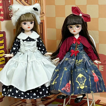 30cm Doll 6-point BJD Dress Doll Little Princess Lolita Girl Toy Doll Multi Joint