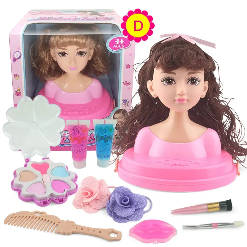 Dolls Styling Head Makeup Comb Hair Toy Doll Set Pretend Play Princess
