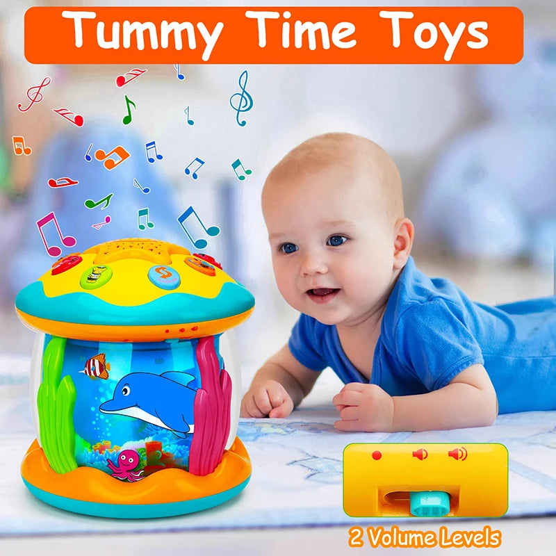 Baby Toys 1-3 Years Babies Ocean Light Rotary Projector Musical Toys Montessori Early Educational Sensory Toys