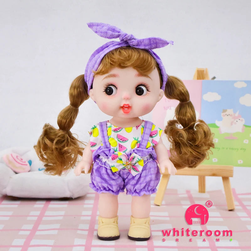 Dolls Toys Girl Doll Big Head Cute Baby Festival Gift Reborn Kids Dolls For Girls 25cm