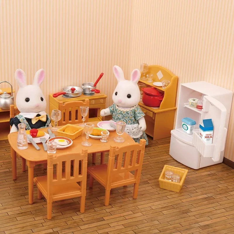 Forest Animal Family Dollhouse Furniture 1/12 Miniature Toys Girl Dolls