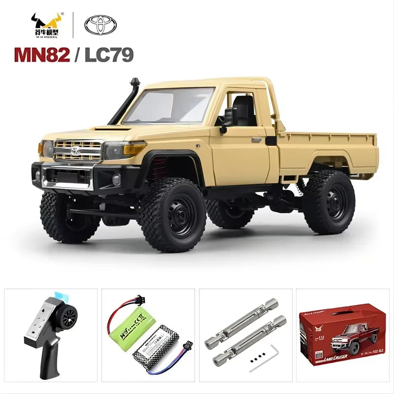 MN82 1:12 Retro with LED Lights, Full Scale Analog LC79, Four-wheel RC Car
