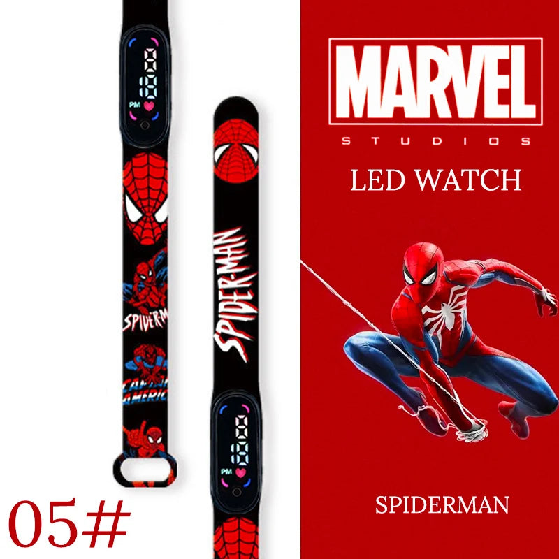 Spiderman Kid's Waterproof Children Digital Watch Boys LED Clock