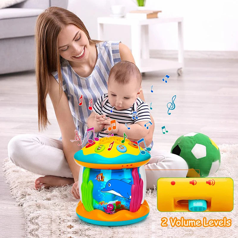 Baby Toys 1-3 Years Babies Ocean Light Rotary Projector Musical Toys Montessori Early Educational Sensory Toys