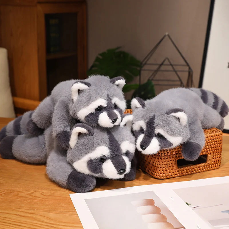 40/55cm Kawaii Raccoon Plush Toy Lovely Raccoon Cute Soft Stuffed Animals