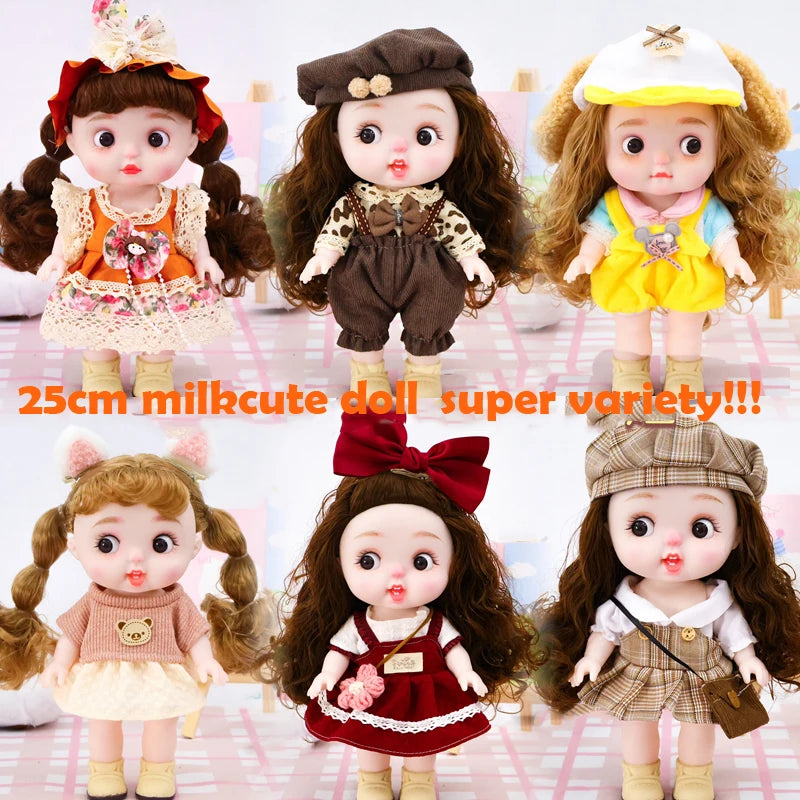Dolls Toys Girl Doll Big Head Cute Baby Festival Gift Reborn Kids Dolls For Girls 25cm