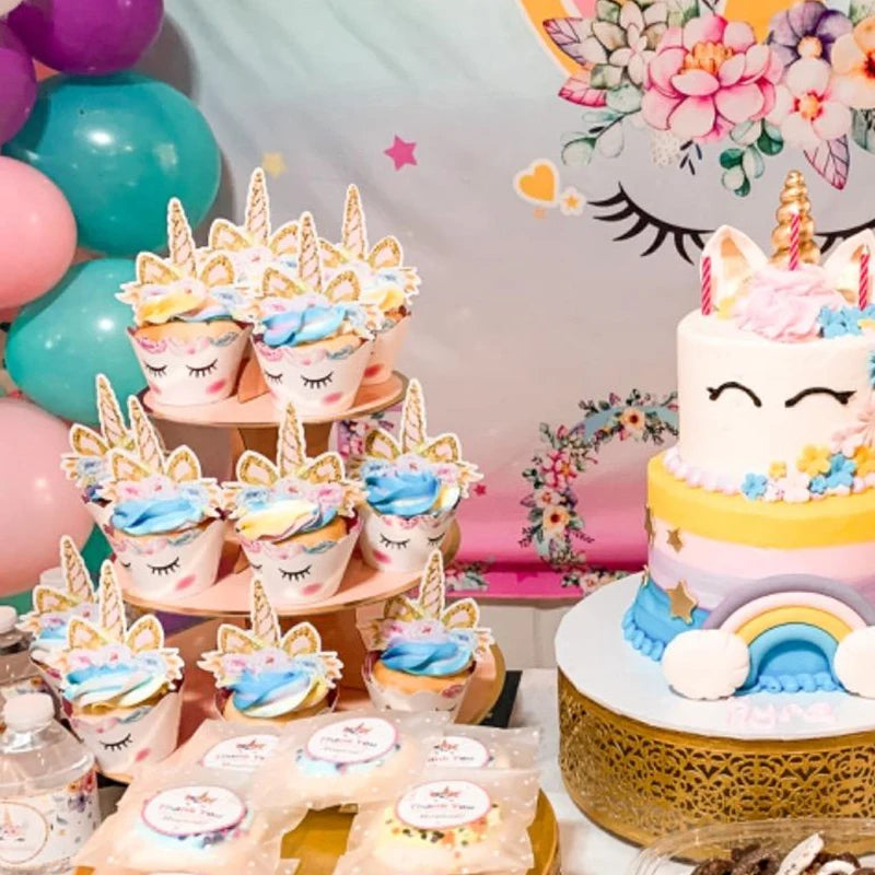 Unicorn Plate Napkin Cups Unicorn Party Supplies Balloons Kids Birthday Party Decoration Baby Shower Girl Kid Birthday Supplies