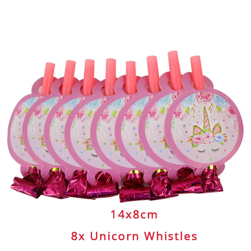 Unicorn Plate Napkin Cups Unicorn Party Supplies Balloons Kids Birthday Party Decoration Baby Shower Girl Kid Birthday Supplies