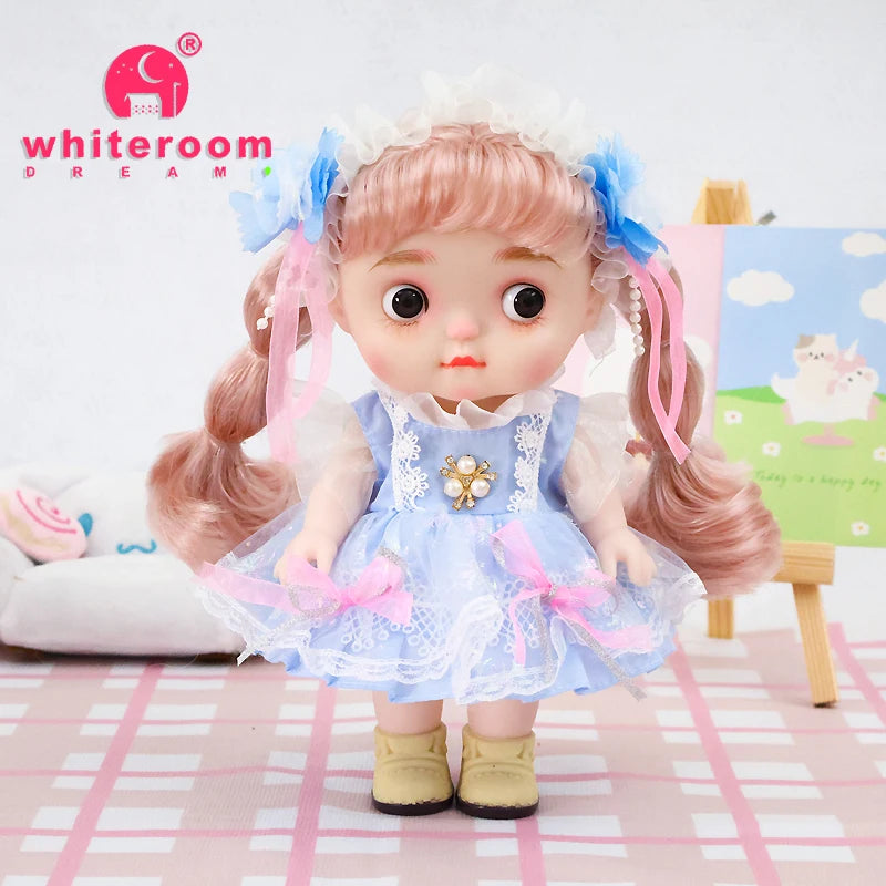 Dolls Toys Girl Doll Big Head Cute Baby Festival Gift Reborn Kids Dolls For Girls 25cm