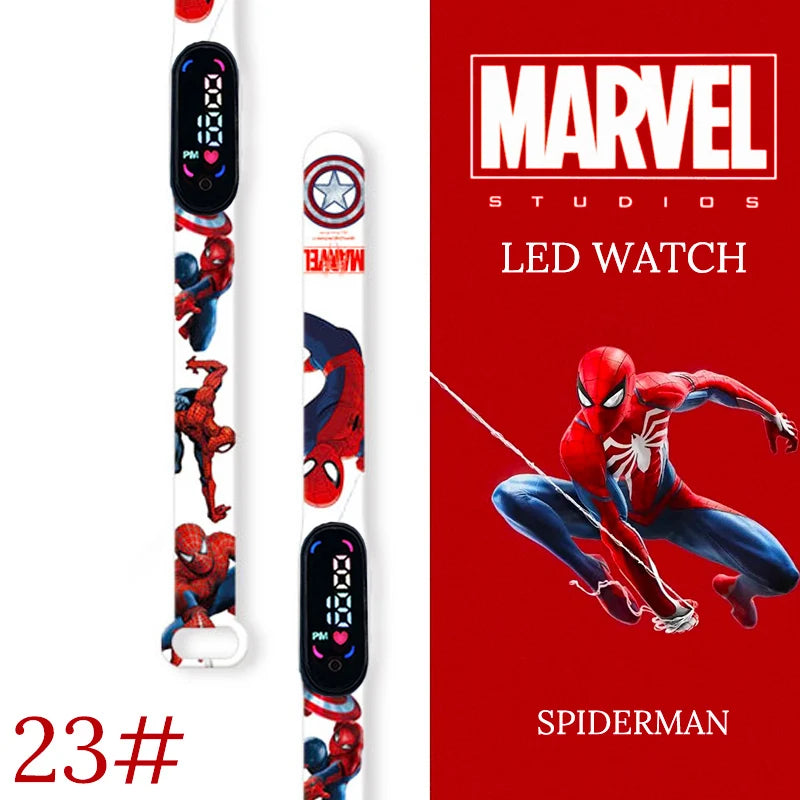 Spiderman Kid's Waterproof Children Digital Watch Boys LED Clock