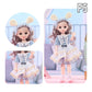 12 Inch 30cm 1/6 Girl Bjd Dolls with Clothes Skirt Hat Headdress Dress Up DIY Toys Dollhouse