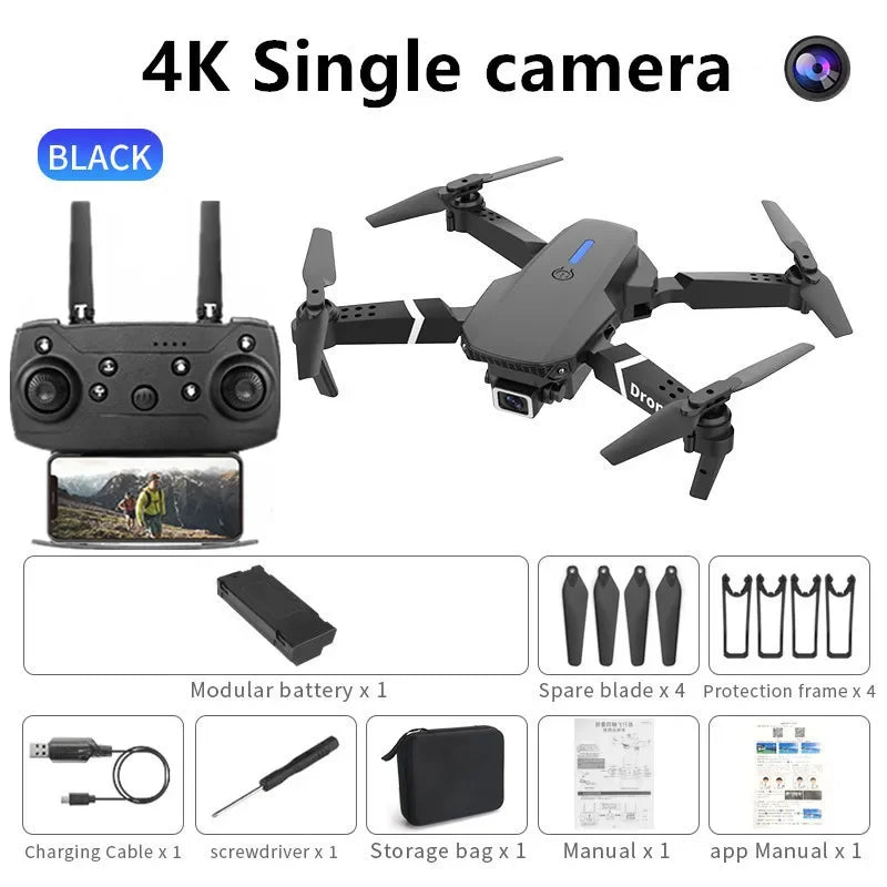Professional mini remote control drone with E88 4k HD aerial camera