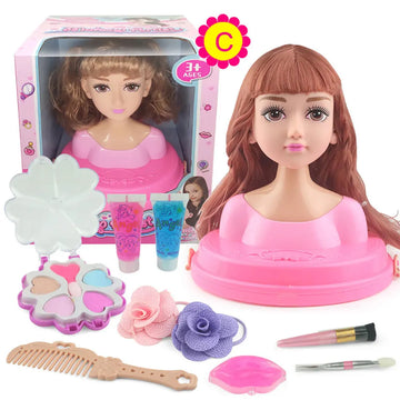 Dolls Styling Head Makeup Comb Hair Toy Doll Set Pretend Play Princess