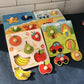 Children Hand Scratch Board Game, 3D Puzzle Early Education Matching Board Game