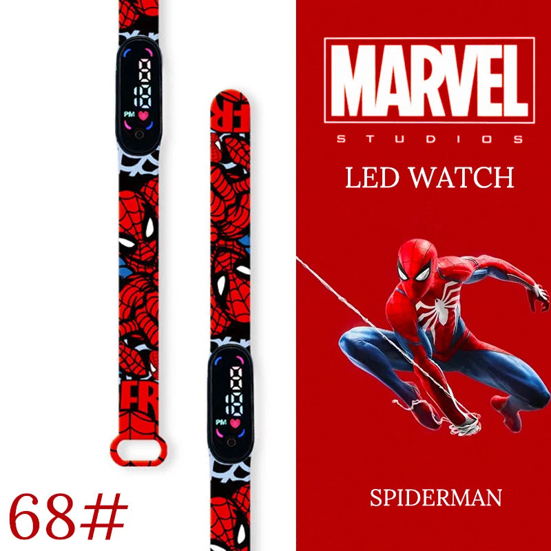 Spiderman Kid's Waterproof Children Digital Watch Boys LED Clock
